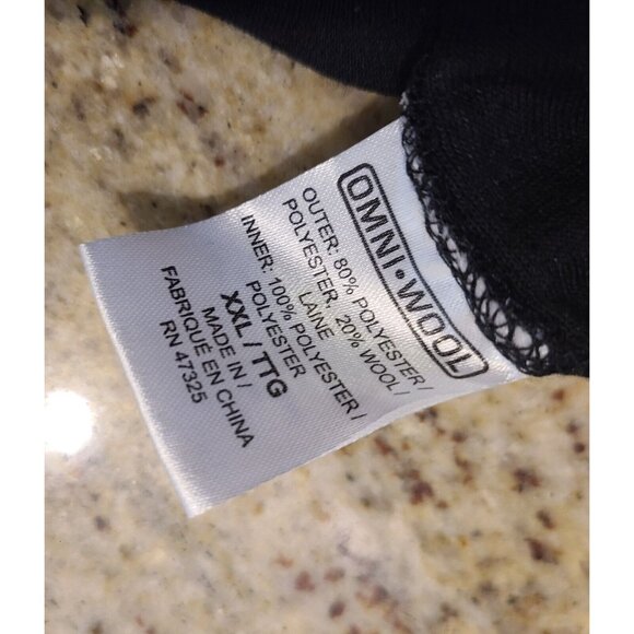 Omni-Wool Mens Black Long Sleeve Crew Neck Wool Blend Pullover Top Size XXL - Picture 5 of 11